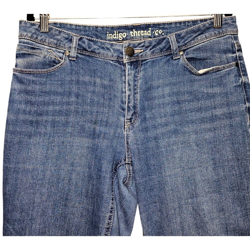 Indigo Thread Co. Womens Denim Jeans Size 14 Blue Stretch Cotton Blend - Picture 3 of 8
